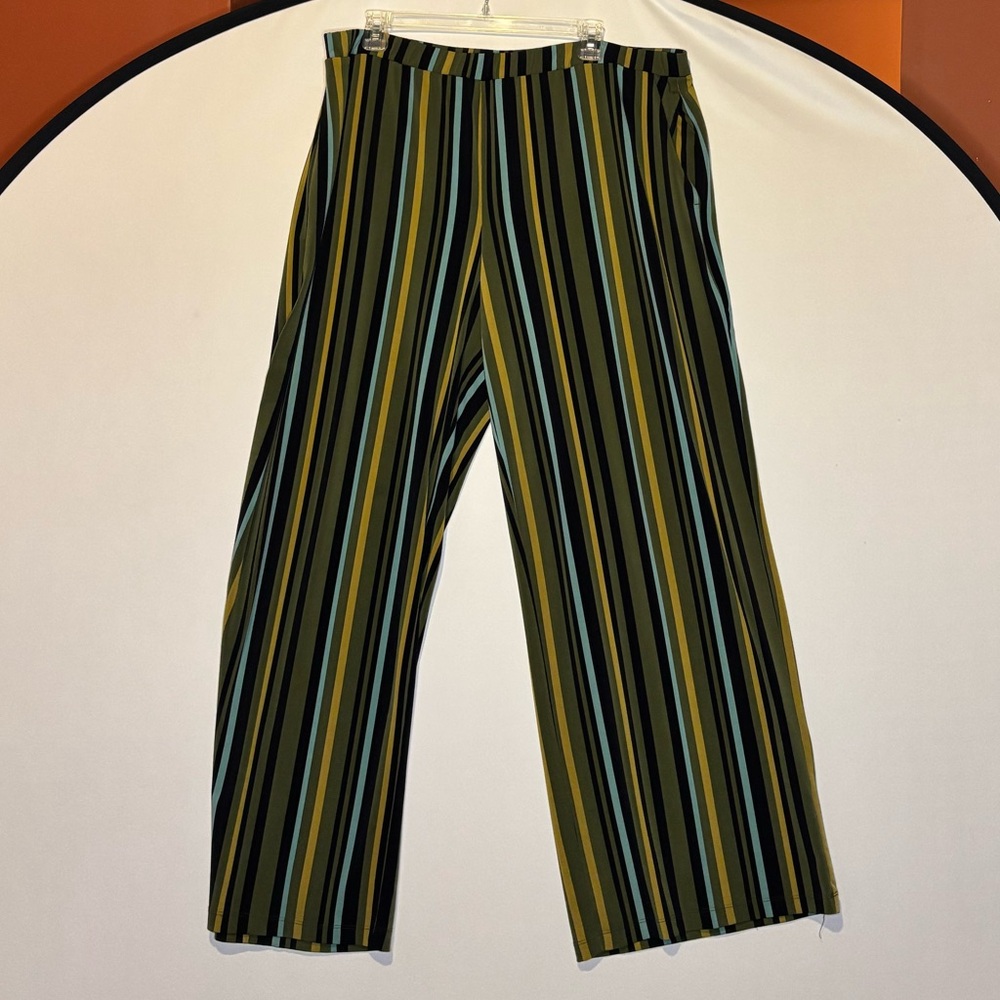 Susan Graver Printed Liquid Knit Wide Leg Pants